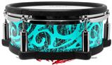Skin Wrap works with Roland vDrum Shell PD-108 Drum Folder Doodles Neon Teal (DRUM NOT INCLUDED)