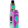 Skin Decal Wrap for Smok AL85 Alien Baby Drip Teal Pink Yellow VAPE NOT INCLUDED