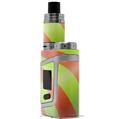 Skin Decal Wrap for Smok AL85 Alien Baby Two Tone Waves Neon Green Orange VAPE NOT INCLUDED