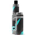 Skin Decal Wrap for Smok AL85 Alien Baby Jagged Camo Neon Teal VAPE NOT INCLUDED