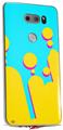 Skin Decal Wrap for LG V30 Drip Yellow Teal Pink