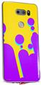 Skin Decal Wrap for LG V30 Drip Purple Yellow Teal