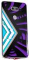 Skin Decal Wrap for LG V30 Black Waves Neon Teal Purple