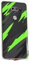 Skin Decal Wrap for LG V30 Jagged Camo Neon Green