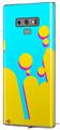 Decal style Skin Wrap compatible with Samsung Galaxy Note 9 Drip Yellow Teal Pink