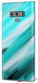 Decal style Skin Wrap compatible with Samsung Galaxy Note 9 Paint Blend Teal