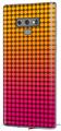 Decal style Skin Wrap compatible with Samsung Galaxy Note 9 Faded Dots Hot Pink Orange