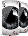 2 Decal style Skin Wraps set for Apple iPhone X and XS Eyeball Black