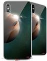 2 Decal style Skin Wraps set for Apple iPhone X and XS Ar44 Space