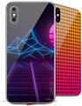 2 Decal style Skin Wraps set for Apple iPhone X and XS Synth Mountains