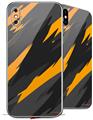 2 Decal style Skin Wraps set for Apple iPhone X and XS Jagged Camo Orange
