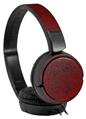 Decal style Skin Wrap for Sony MDR ZX110 Headphones Folder Doodles Red Dark (HEADPHONES NOT INCLUDED)