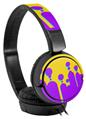 Decal style Skin Wrap for Sony MDR ZX110 Headphones Drip Purple Yellow Teal (HEADPHONES NOT INCLUDED)