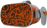 Decal style Skin Wrap compatible with Oculus Go Headset - Folder Doodles Burnt Orange (OCULUS NOT INCLUDED)