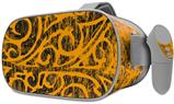 Decal style Skin Wrap compatible with Oculus Go Headset - Folder Doodles Orange (OCULUS NOT INCLUDED)