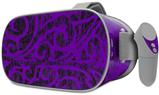 Decal style Skin Wrap compatible with Oculus Go Headset - Folder Doodles Purple (OCULUS NOT INCLUDED)