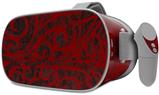 Decal style Skin Wrap compatible with Oculus Go Headset - Folder Doodles Red Dark (OCULUS NOT INCLUDED)