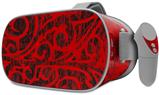 Decal style Skin Wrap compatible with Oculus Go Headset - Folder Doodles Red (OCULUS NOT INCLUDED)