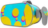 Decal style Skin Wrap compatible with Oculus Go Headset - Drip Yellow Teal Pink (OCULUS NOT INCLUDED)