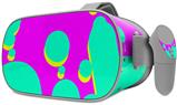 Decal style Skin Wrap compatible with Oculus Go Headset - Drip Teal Pink Yellow (OCULUS NOT INCLUDED)