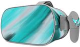 Decal style Skin Wrap compatible with Oculus Go Headset - Paint Blend Teal (OCULUS NOT INCLUDED)