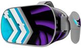 Decal style Skin Wrap compatible with Oculus Go Headset - Black Waves Neon Teal Purple (OCULUS NOT INCLUDED)