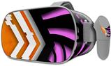 Decal style Skin Wrap compatible with Oculus Go Headset - Black Waves Orange Hot Pink (OCULUS NOT INCLUDED)