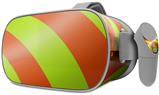 Decal style Skin Wrap compatible with Oculus Go Headset - Two Tone Waves Neon Green Orange (OCULUS NOT INCLUDED)