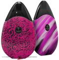 Skin Decal Wrap 2 Pack compatible with Suorin Drop Folder Doodles Fuchsia VAPE NOT INCLUDED