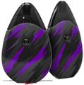 Skin Decal Wrap 2 Pack compatible with Suorin Drop Jagged Camo Purple VAPE NOT INCLUDED
