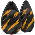 Skin Decal Wrap 2 Pack compatible with Suorin Drop Jagged Camo Orange VAPE NOT INCLUDED