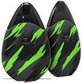 Skin Decal Wrap 2 Pack compatible with Suorin Drop Jagged Camo Neon Green VAPE NOT INCLUDED