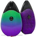 Skin Decal Wrap 2 Pack compatible with Suorin Drop Faded Dots Purple Green VAPE NOT INCLUDED