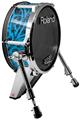 Skin Wrap works with Roland vDrum Shell KD-140 Kick Bass Drum Folder Doodles Blue Medium (DRUM NOT INCLUDED)