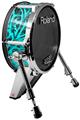 Skin Wrap works with Roland vDrum Shell KD-140 Kick Bass Drum Folder Doodles Neon Teal (DRUM NOT INCLUDED)