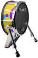 Skin Wrap works with Roland vDrum Shell KD-140 Kick Bass Drum Drip Purple Yellow Teal (DRUM NOT INCLUDED)