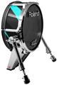 Skin Wrap works with Roland vDrum Shell KD-140 Kick Bass Drum Jagged Camo Neon Teal (DRUM NOT INCLUDED)