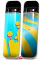 Skin Decal Wrap 2 Pack for Smok Novo v1 Drip Yellow Teal Pink VAPE NOT INCLUDED