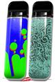 Skin Decal Wrap 2 Pack for Smok Novo v1 Drip Blue Green Red VAPE NOT INCLUDED