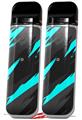 Skin Decal Wrap 2 Pack for Smok Novo v1 Jagged Camo Neon Teal VAPE NOT INCLUDED