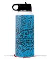 Skin Wrap Decal compatible with Hydro Flask Wide Mouth Bottle 32oz Folder Doodles Blue Medium (BOTTLE NOT INCLUDED)