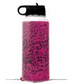 Skin Wrap Decal compatible with Hydro Flask Wide Mouth Bottle 32oz Folder Doodles Fuchsia (BOTTLE NOT INCLUDED)