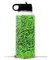 Skin Wrap Decal compatible with Hydro Flask Wide Mouth Bottle 32oz Folder Doodles Neon Green (BOTTLE NOT INCLUDED)