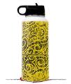 Skin Wrap Decal compatible with Hydro Flask Wide Mouth Bottle 32oz Folder Doodles Yellow (BOTTLE NOT INCLUDED)
