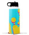 Skin Wrap Decal compatible with Hydro Flask Wide Mouth Bottle 32oz Drip Yellow Teal Pink (BOTTLE NOT INCLUDED)