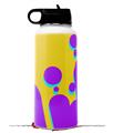 Skin Wrap Decal compatible with Hydro Flask Wide Mouth Bottle 32oz Drip Purple Yellow Teal (BOTTLE NOT INCLUDED)