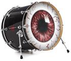 Vinyl Decal Skin Wrap for 22" Bass Kick Drum Head Eyeball Red - DRUM HEAD NOT INCLUDED