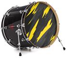 Vinyl Decal Skin Wrap for 22" Bass Kick Drum Head Jagged Camo Yellow - DRUM HEAD NOT INCLUDED