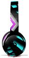 WraptorSkinz Skin Skin Decal Wrap works with Beats Solo Pro (Original) Headphones Black Waves Neon Teal Hot Pink Skin Only BEATS NOT INCLUDED