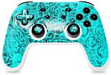 Skin Decal Wrap works with Original Google Stadia Controller Folder Doodles Neon Teal Skin Only CONTROLLER NOT INCLUDED